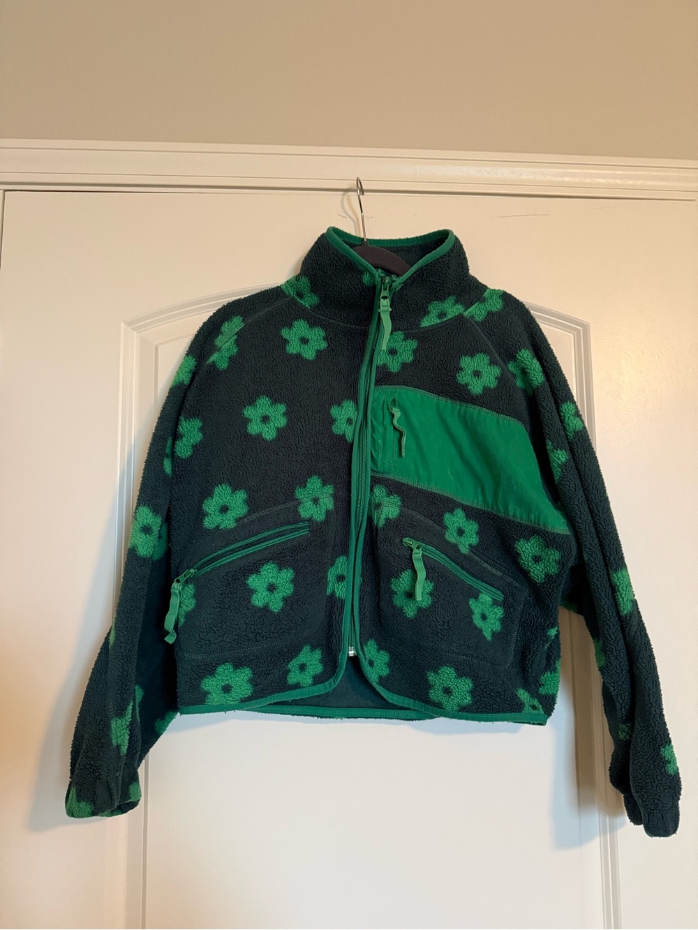 Urban Outfitters Stormi Flower Print Fleece Jacket
